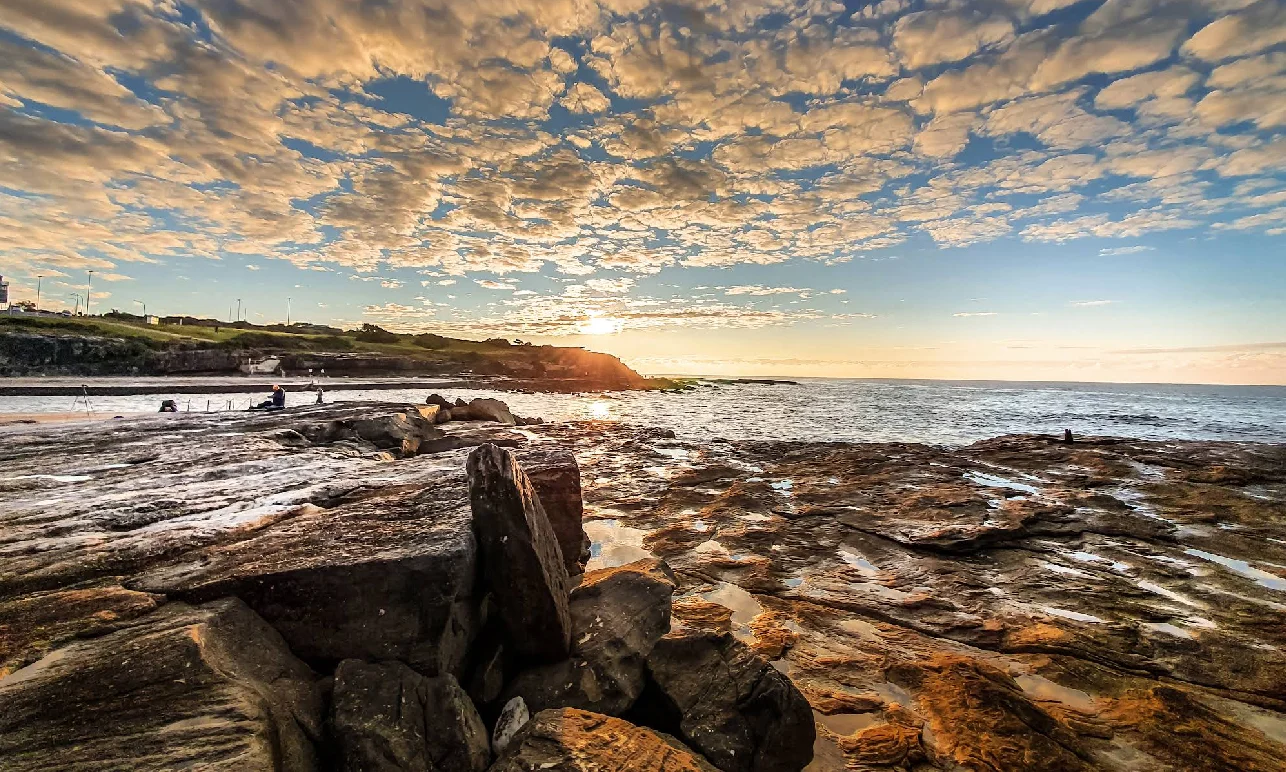 Clovelly Beach beside rocky headland
